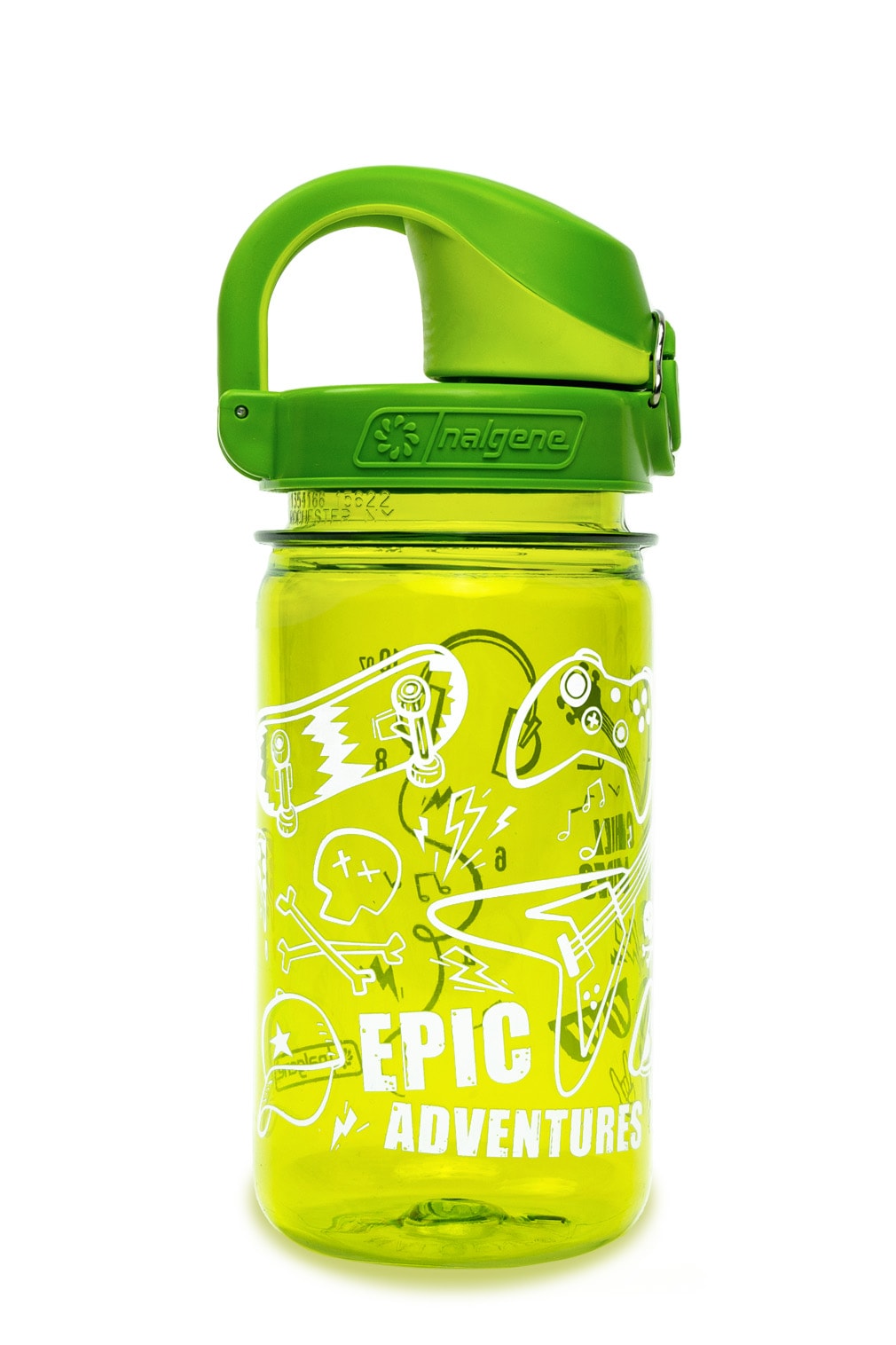 Nalgene product image: 12oz On-The-Fly Kids Lock-Top Bottle with Graphics I7 — 12oz On-The-Fly Kids Lock-Top Bottle with Graphics