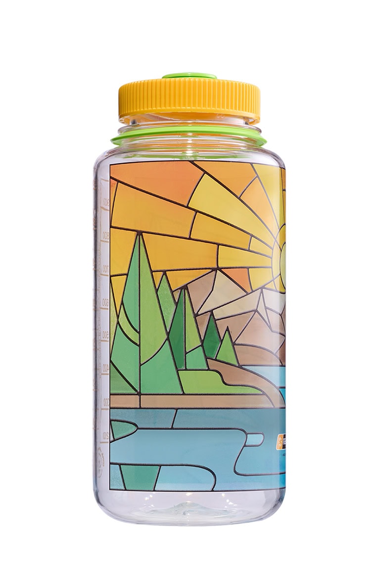 Nalgene product view: 32oz Wide Mouth Stained Glass Print Bottles I1 — 32oz Wide Mouth Stained Glass Print Bottles