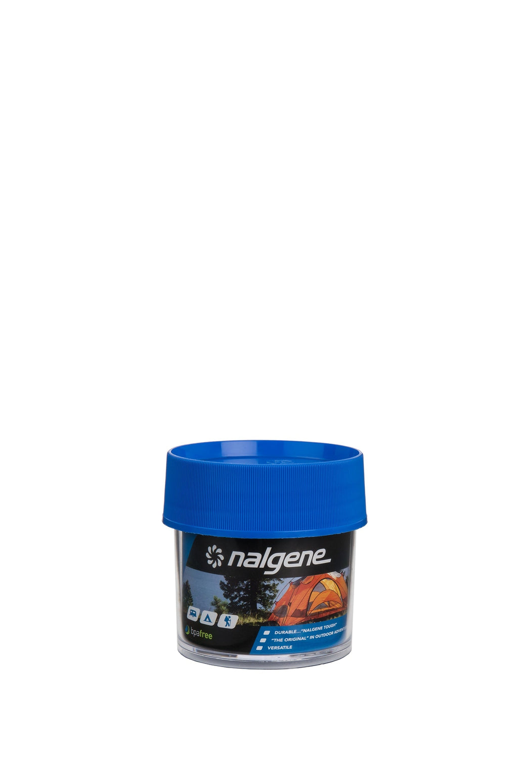 Nalgene product view: 4oz Storage Jar – Blue Lid V3 — 4oz Storage Jar – Blue Lid