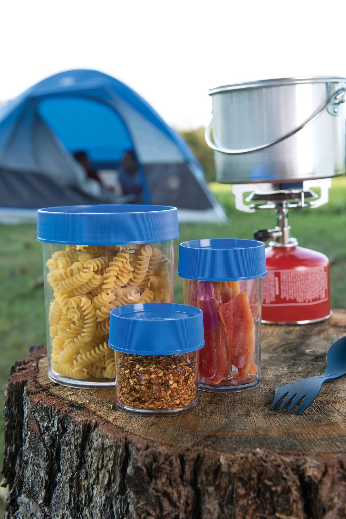 Nalgene product image: 8oz Storage Jar – Blue Lid Q3 — 8oz Storage Jar – Blue Lid