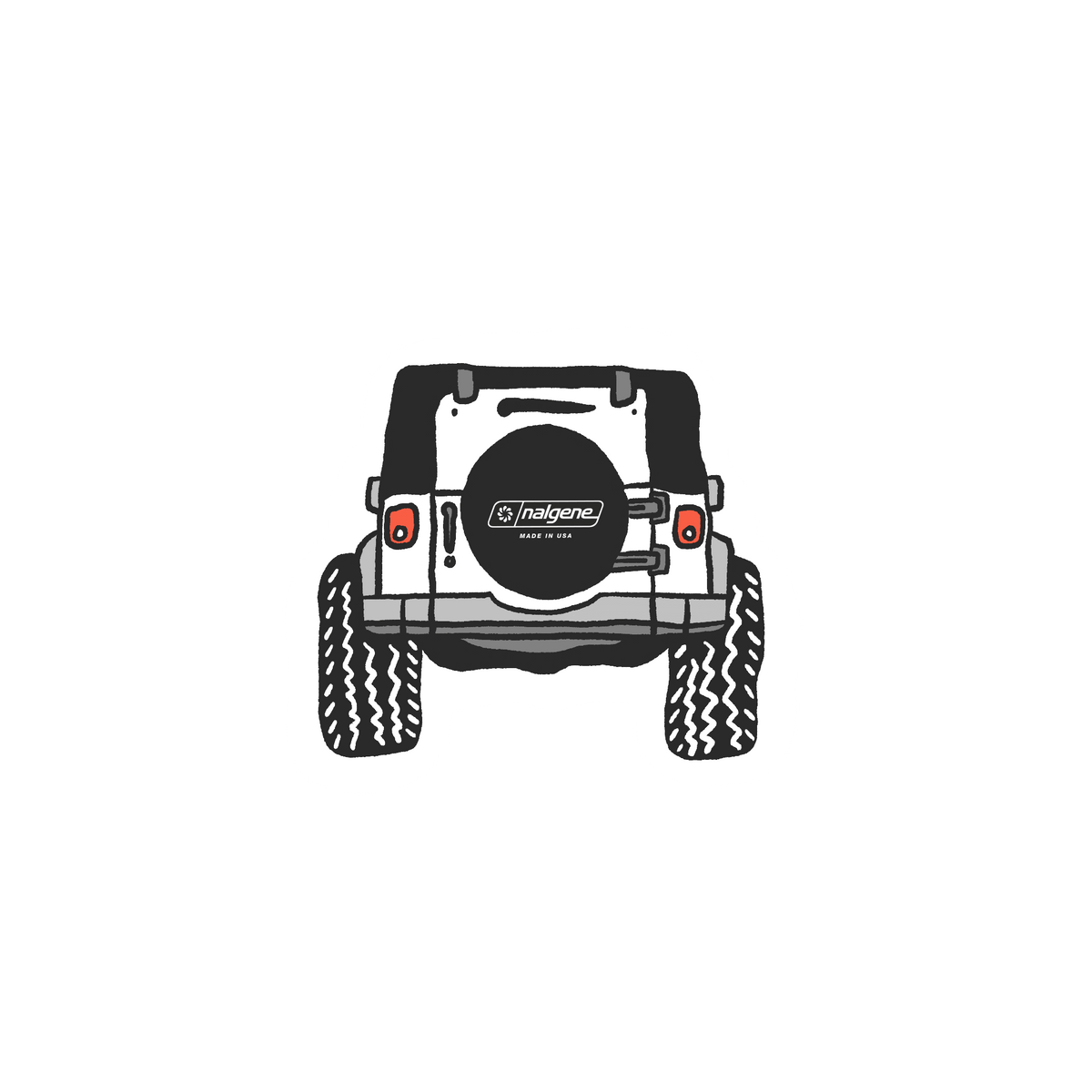 Nalgene product view: Four Wheeling Sticker K6 — Four Wheeling Sticker