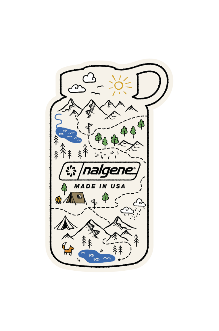 Nalgene Bottle Map Sticker — Nalgene Bottle Map Sticker Q5