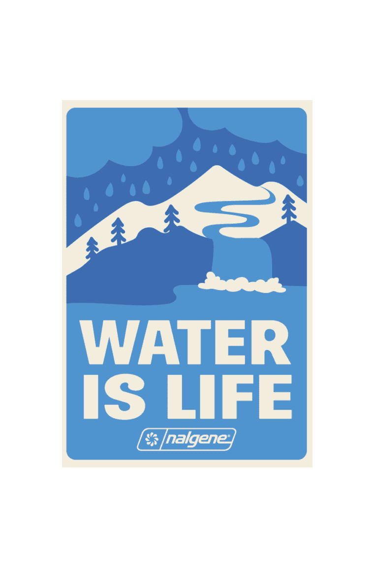 Nalgene product detail: Water Is Life Sticker N3 — Water Is Life Sticker