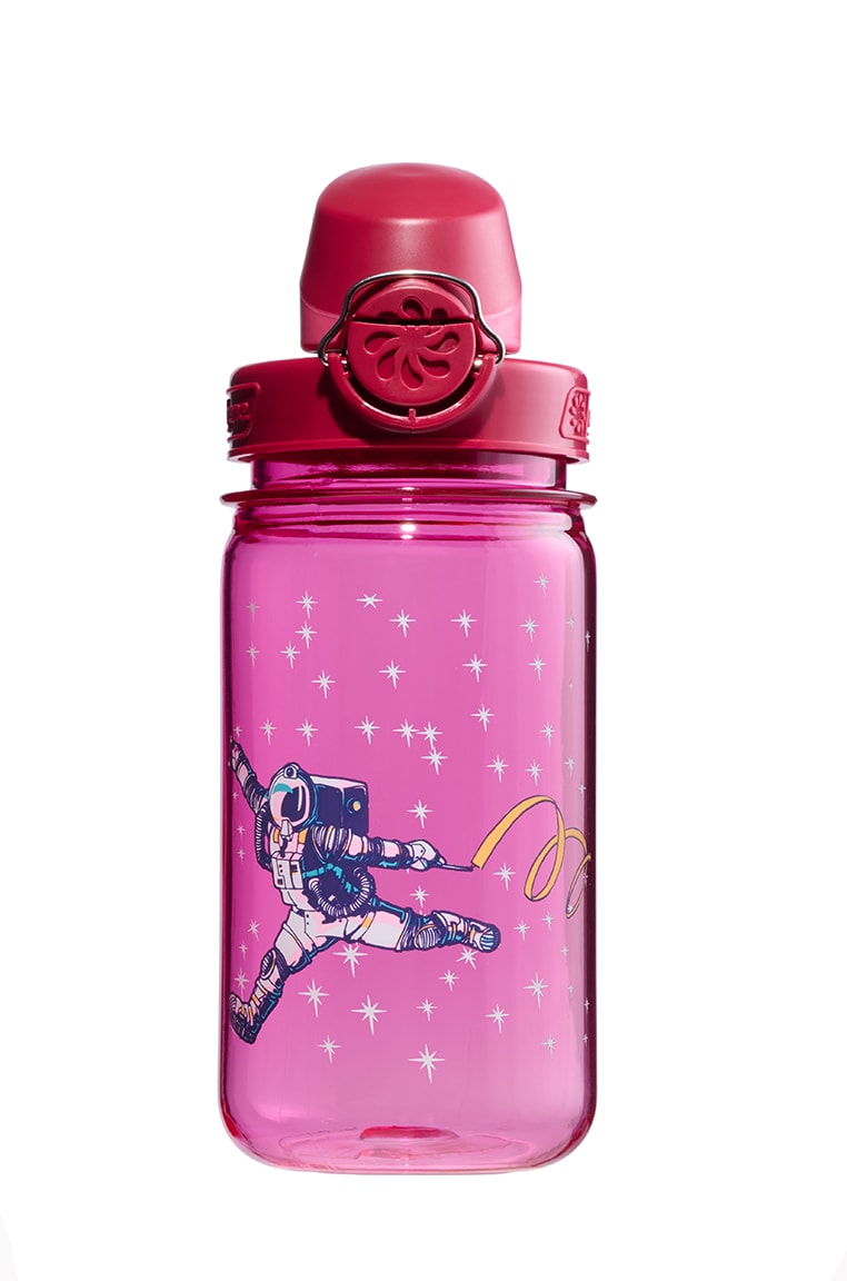 Nalgene product view: 12oz On-The-Fly Kids Lock-Top Bottle with Graphics Z8 — 12oz On-The-Fly Kids Lock-Top Bottle with Graphics